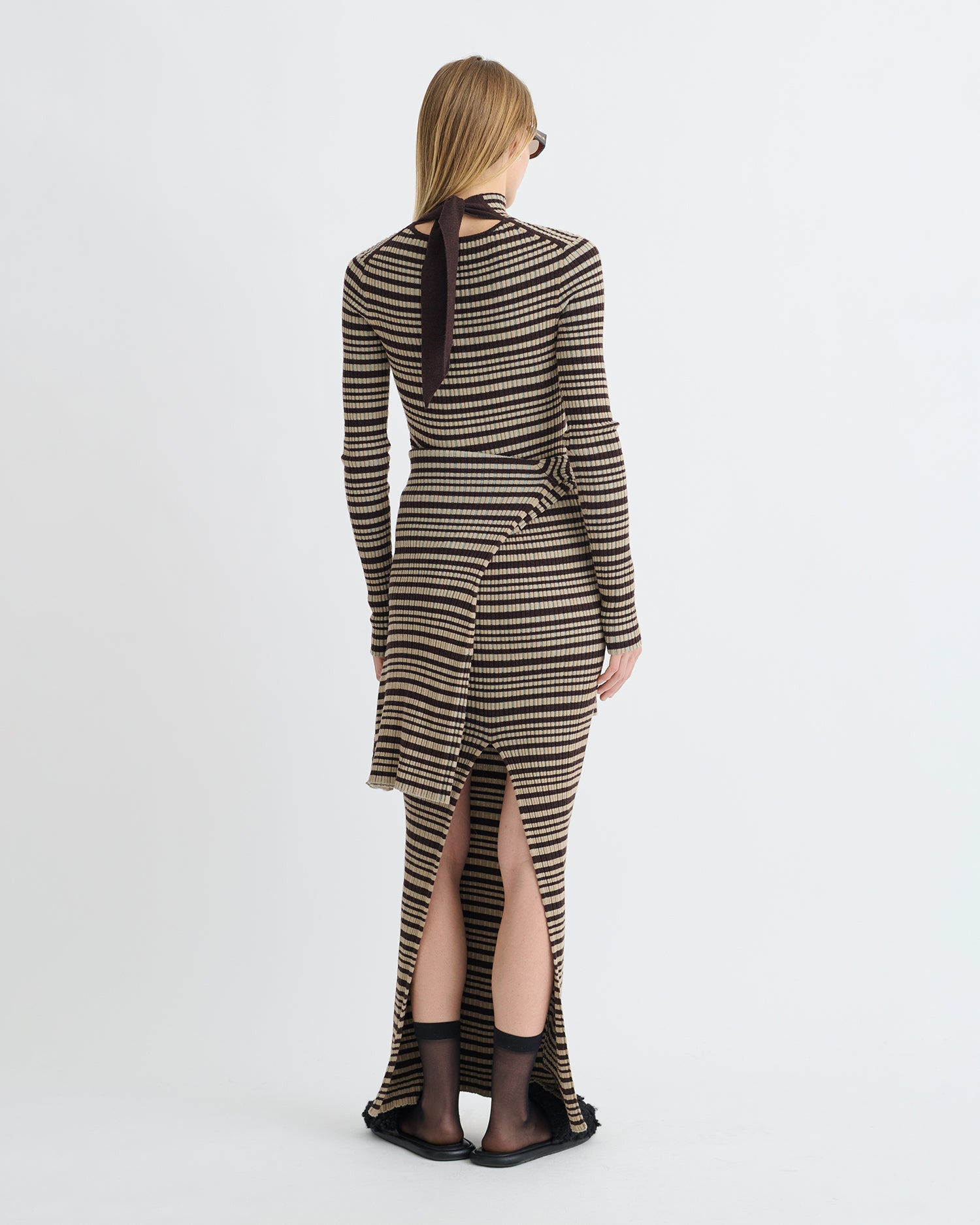 Fine Merino Rib Long Dress - 4