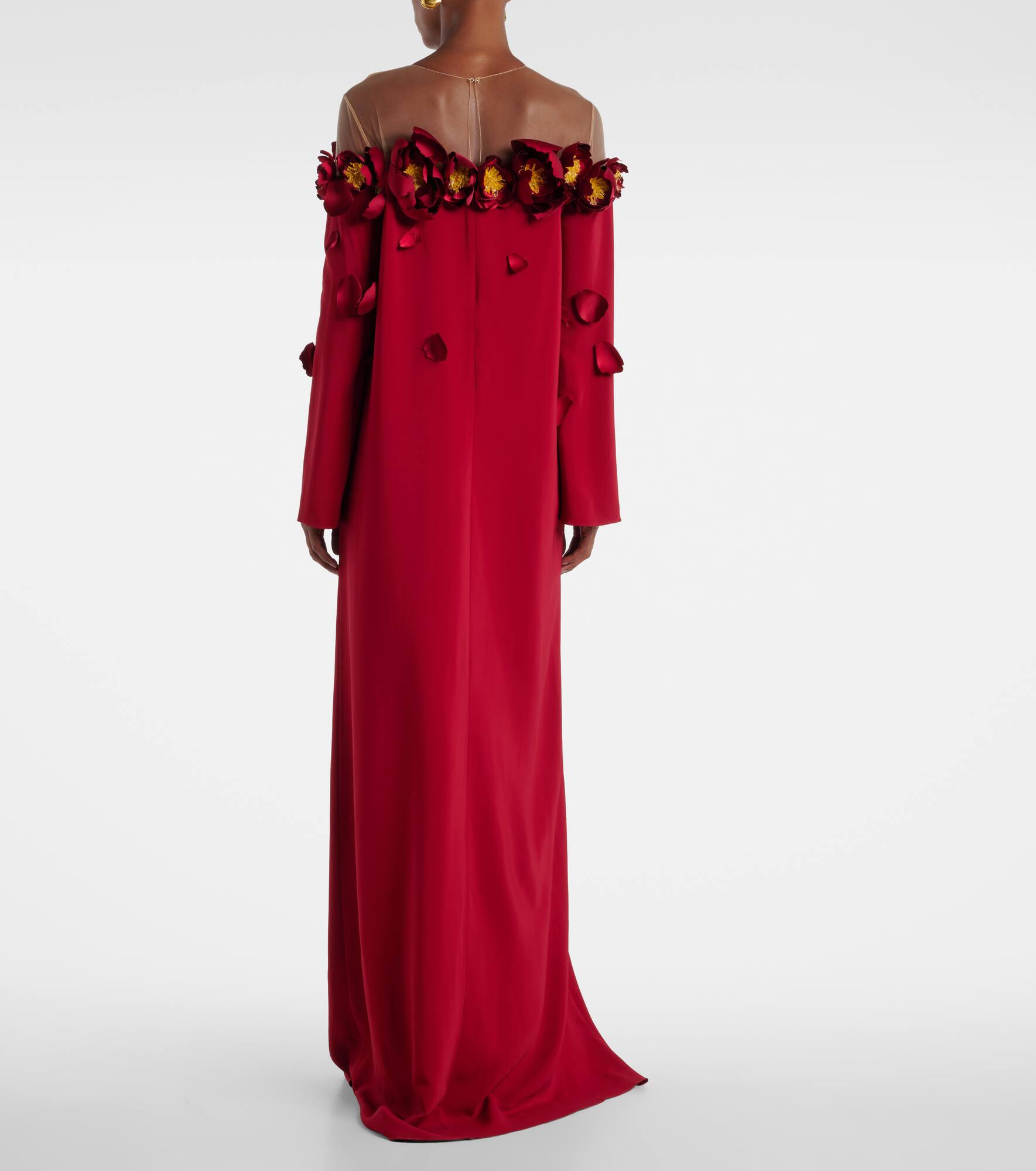 Floral-appliqués gown - 3