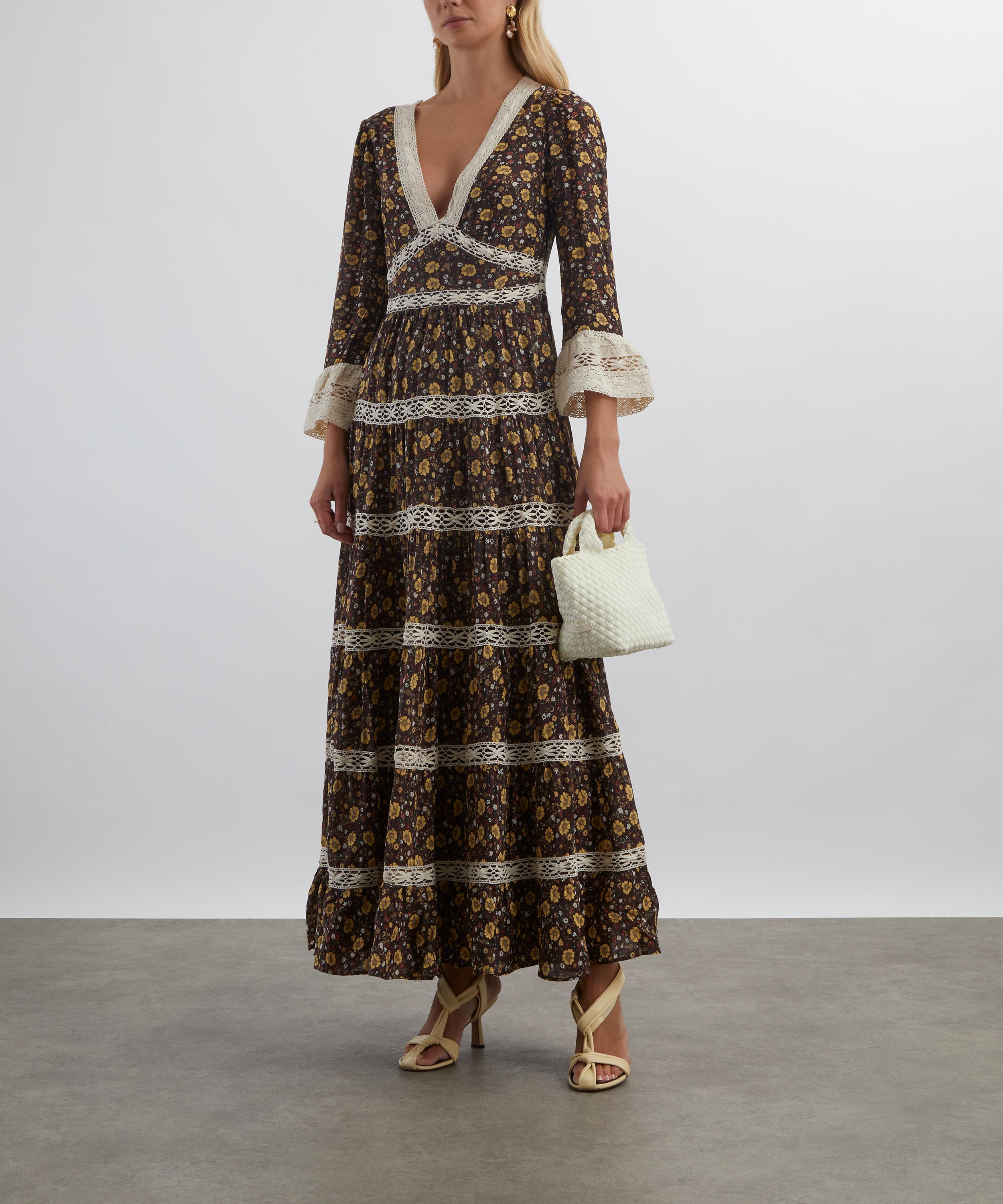 Regine Eva Floral Brown Maxi Dress - 2