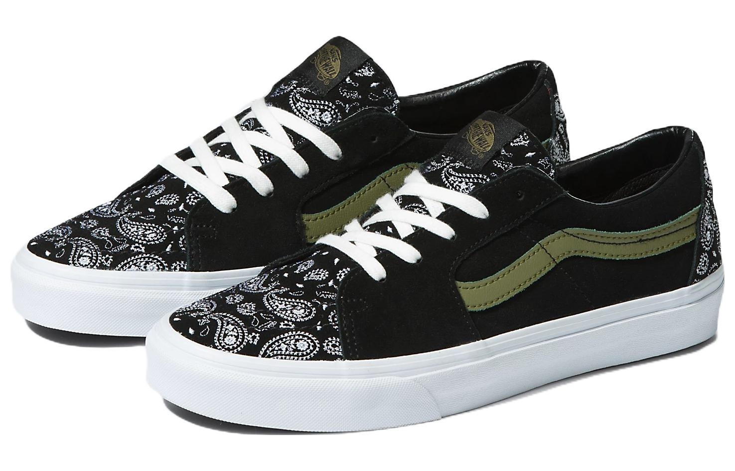 Vans Sk8-Low 'Paisley Suede Black Green' VN0A5KXDBLK - 3