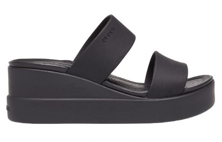 (WMNS) Crocs Brooklyn Lightweight Black Sandals 206219-060 - 3