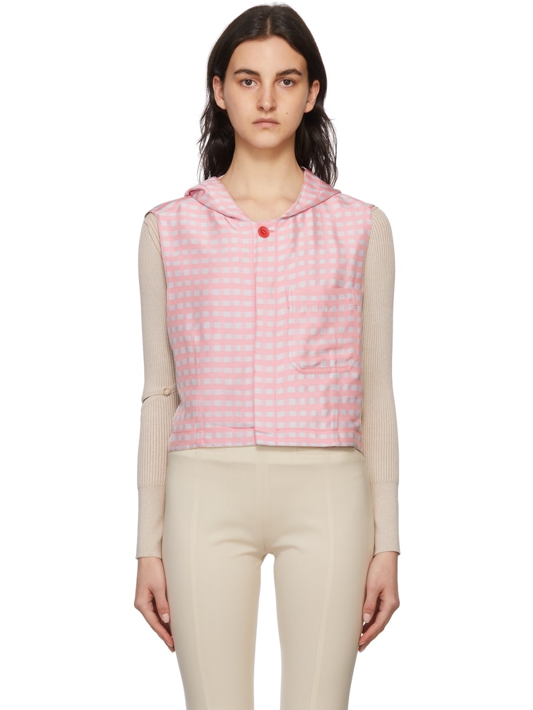 Pink & Grey 'Le Gilet Rosa' Vest - 1