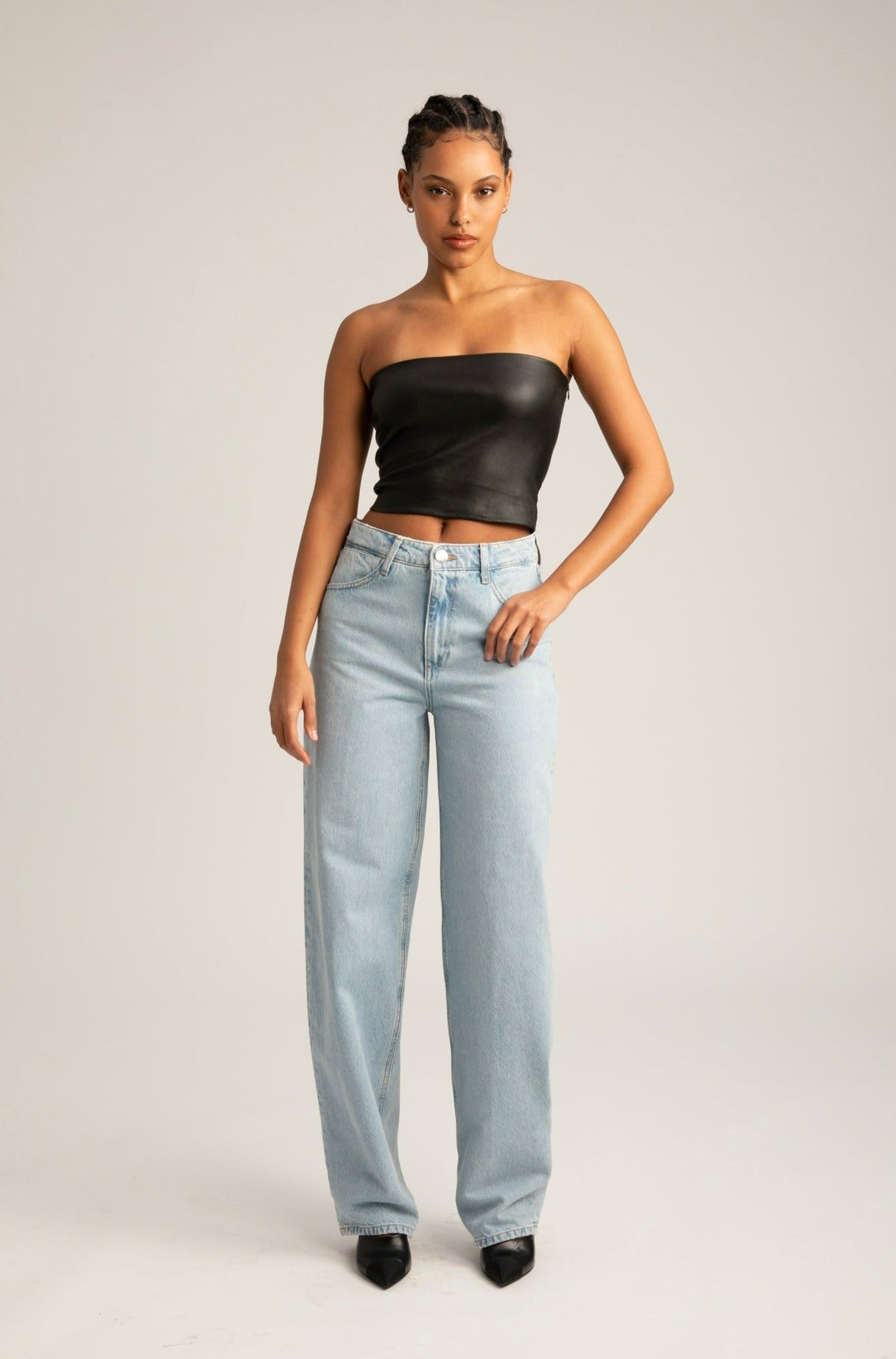 BIANCA WIDE LEG TAPERED DENIM - 4