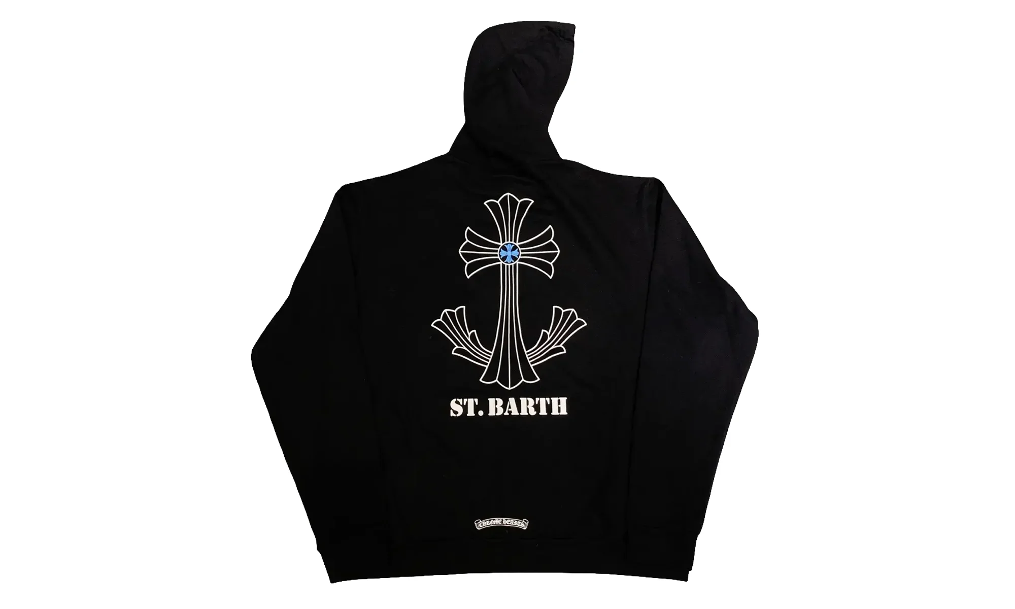 St. Barth Exclusive Cross Logo Pullover Hoodie "Black" CHRM1545 - 1