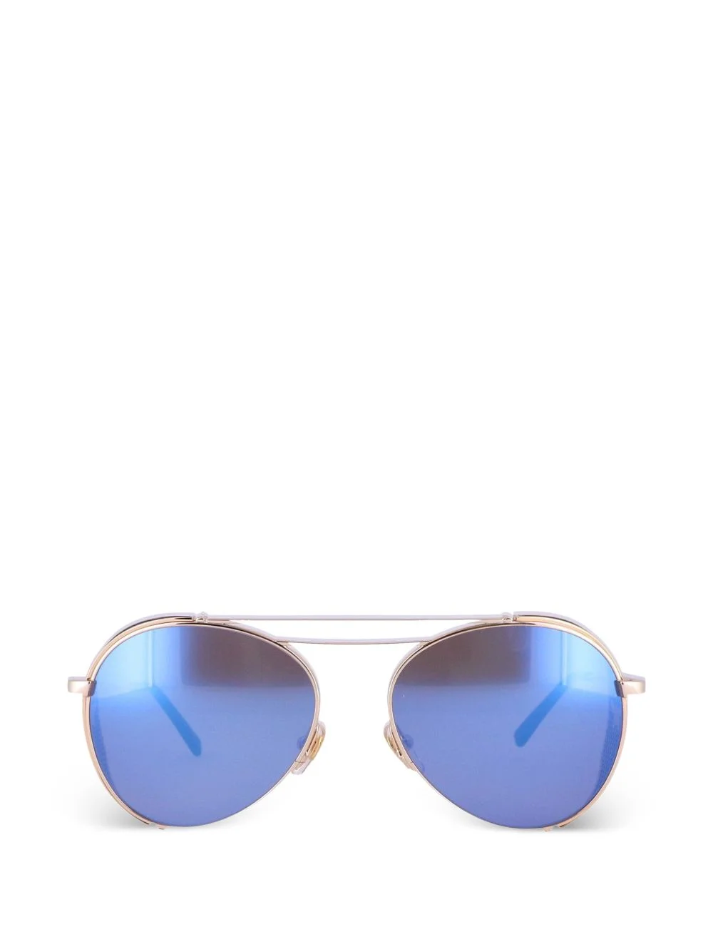 double-bridge pilot sunglasses - 1