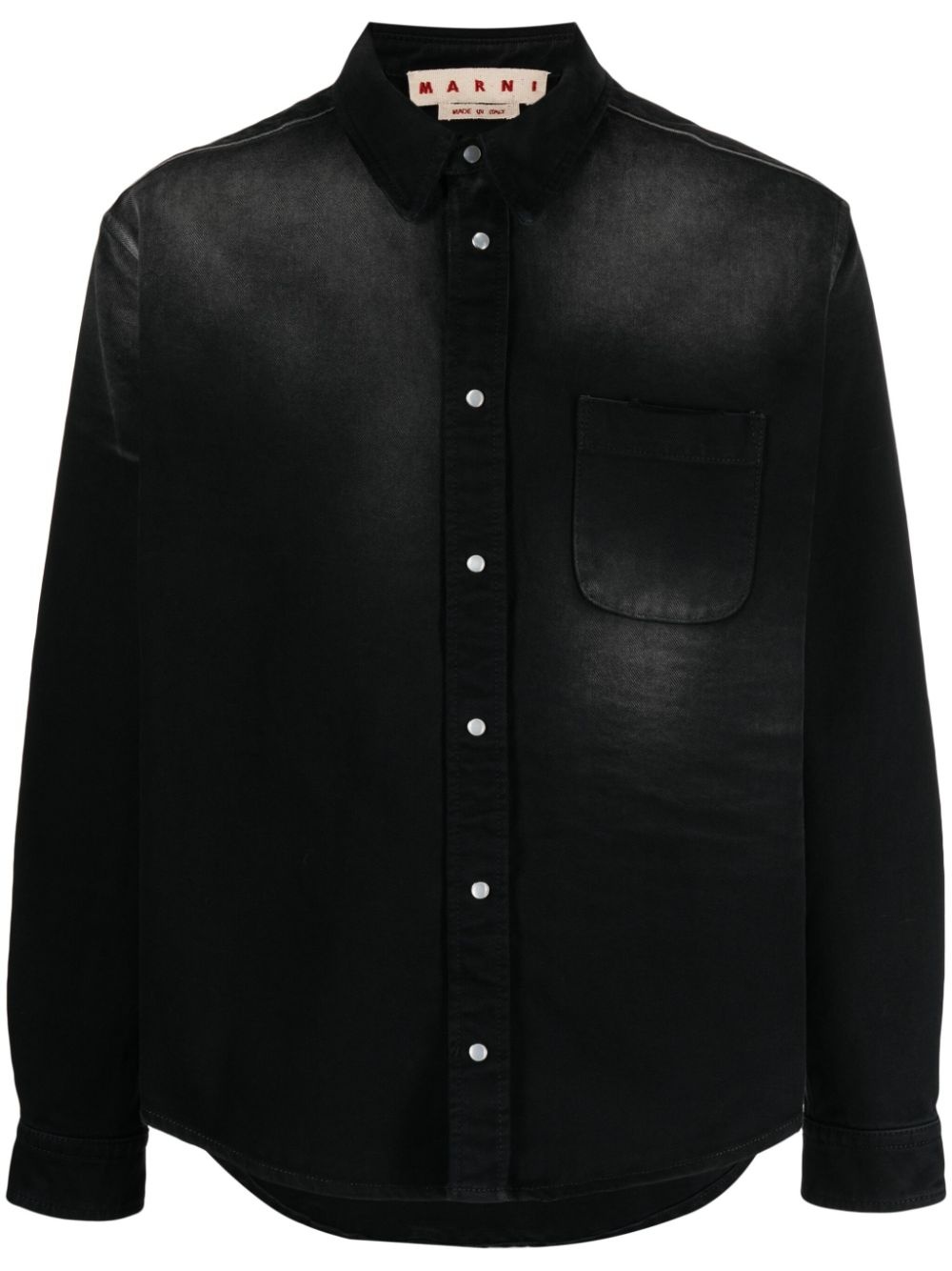 faded-effect cotton shirt - 1