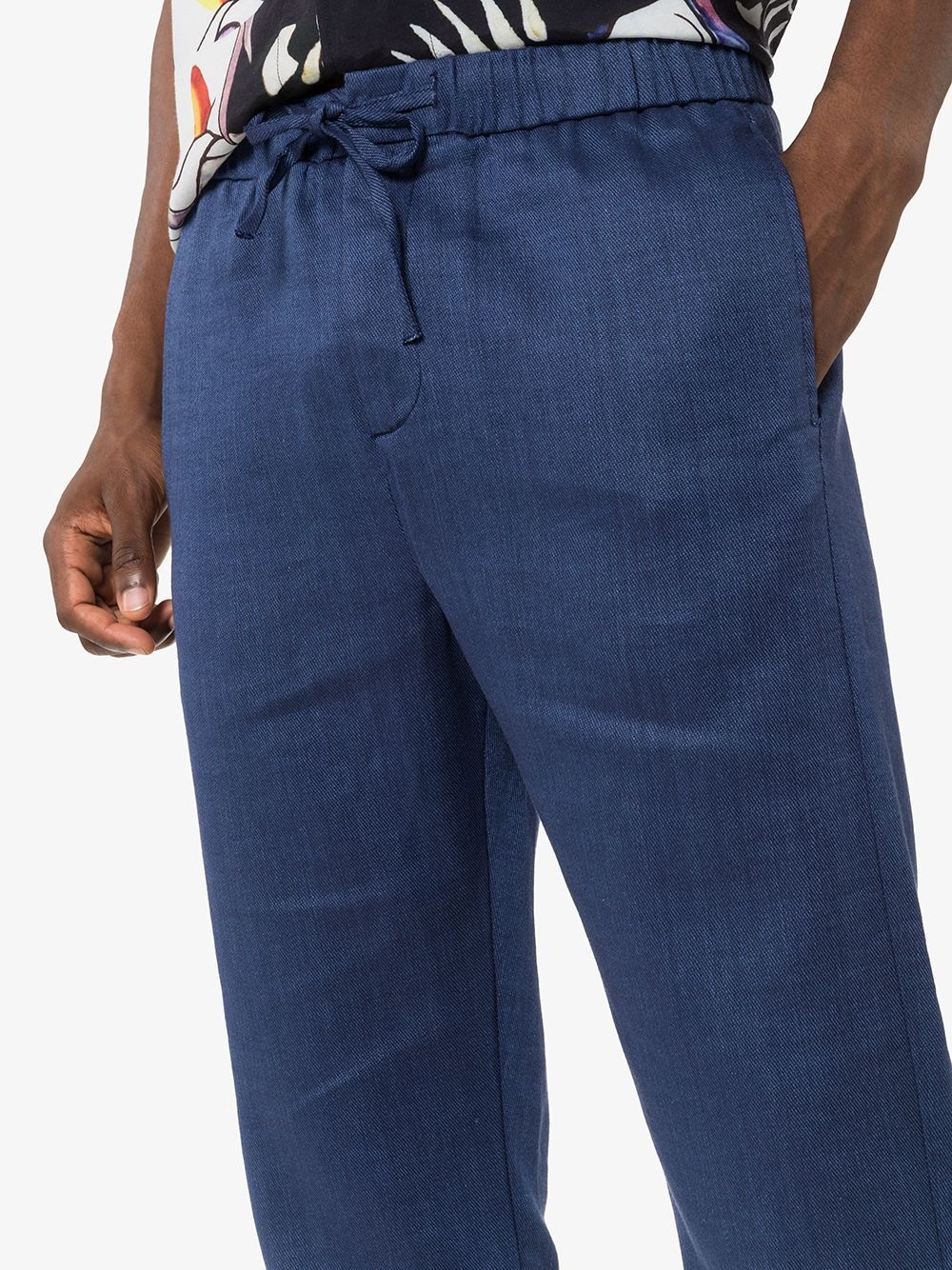 Oscar linen-cotton blend trousers - 5