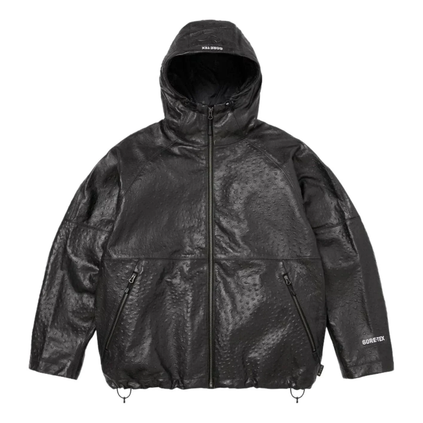 Supreme SS26 GORE-TEX Ostrich Embosssed Leather Jacket 'Black' SUP-SS26-124-BLK - 1
