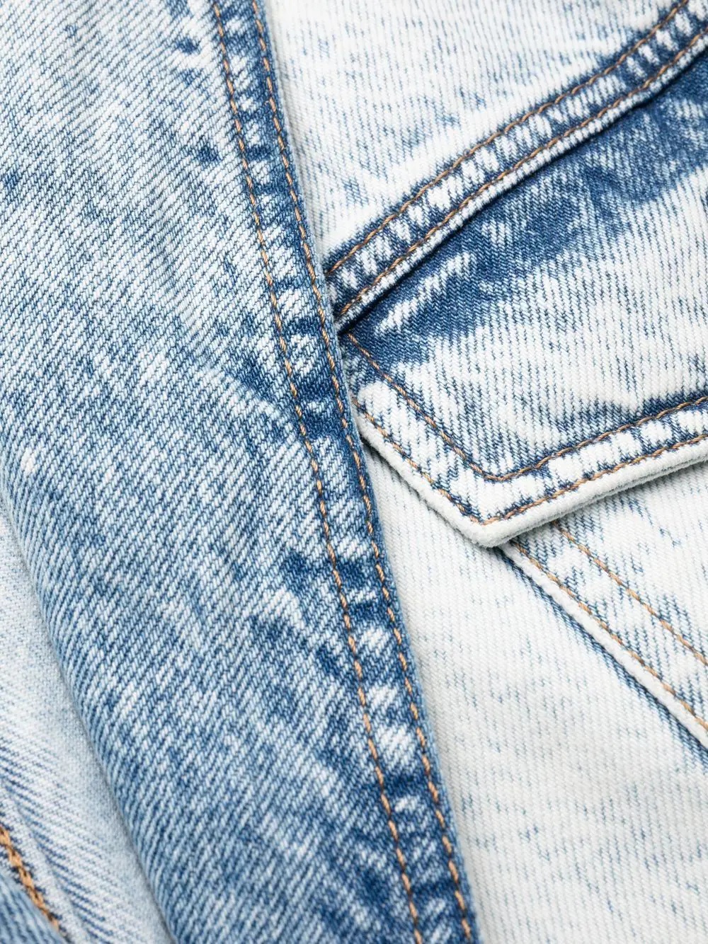 double-breasted denim dress - 5