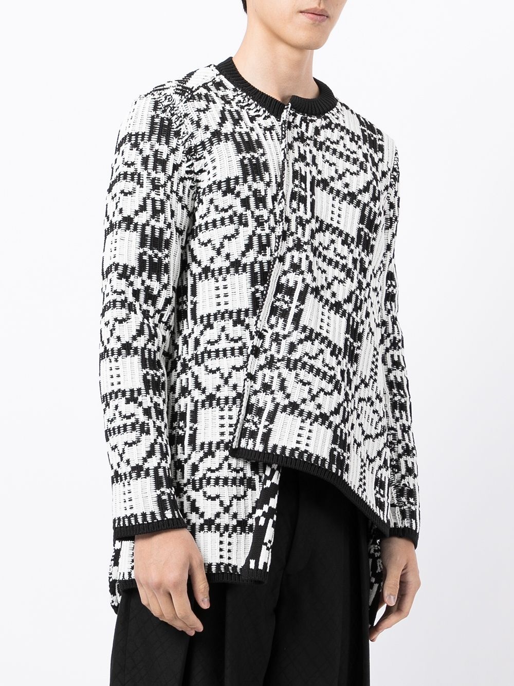 asymmetric rib-knit jumper - 3