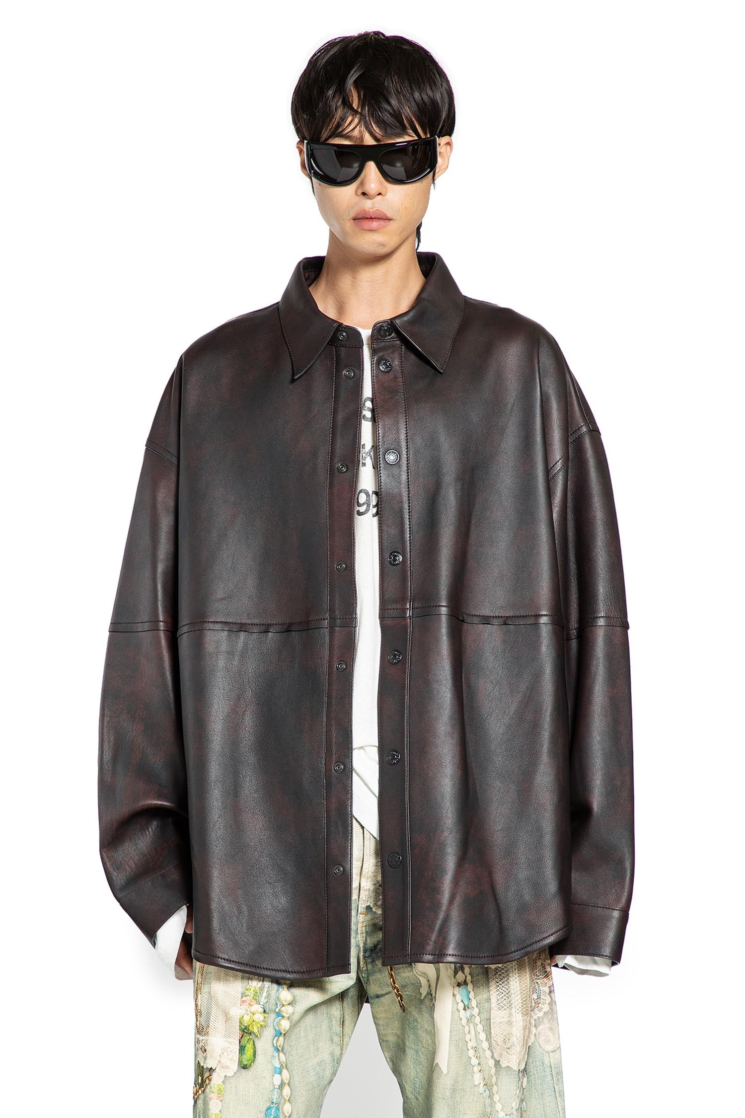 Leather Shirt Jacket - 7