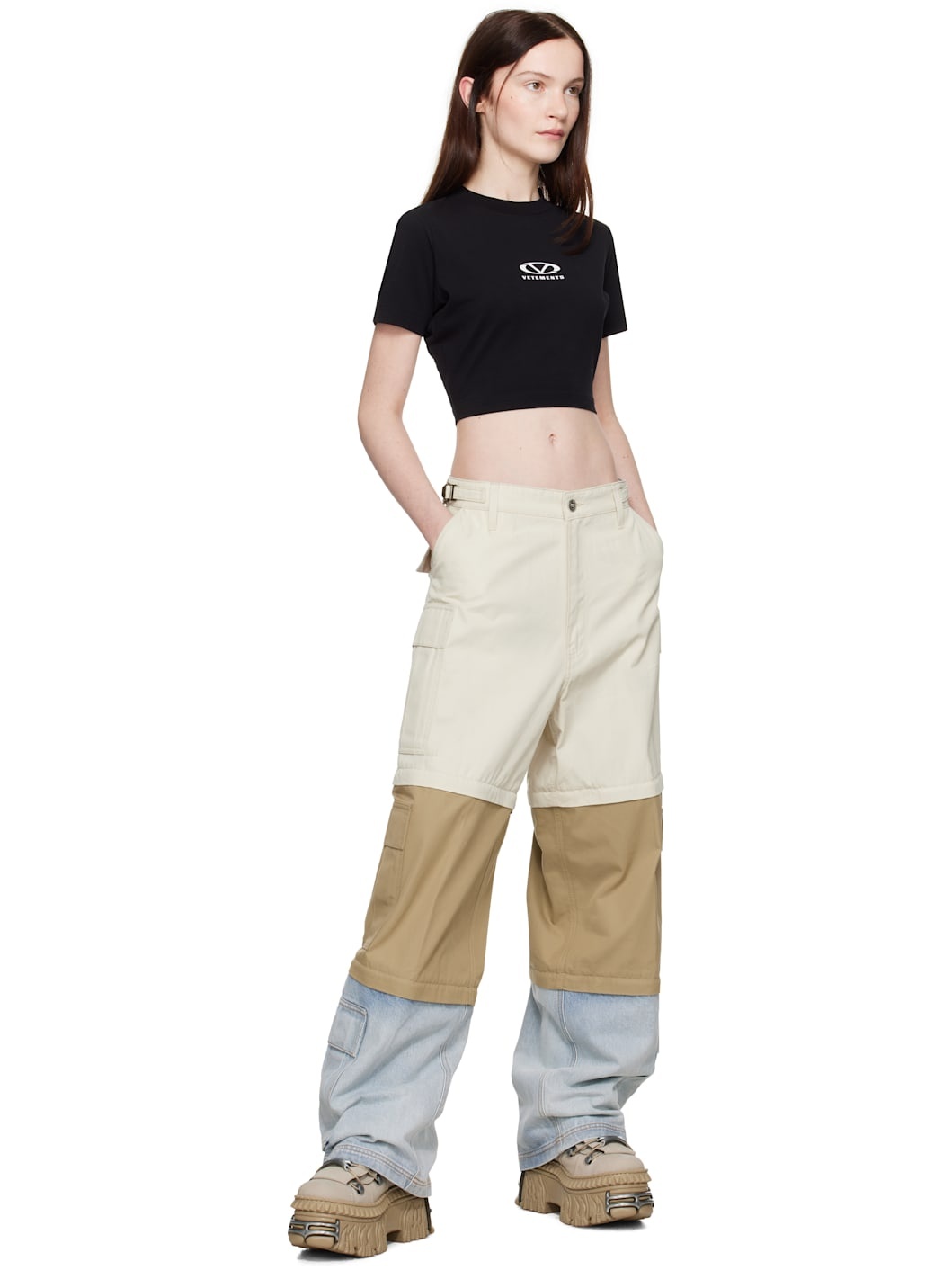 Multicolor Deconstructed Triple Cargo Pants - 6