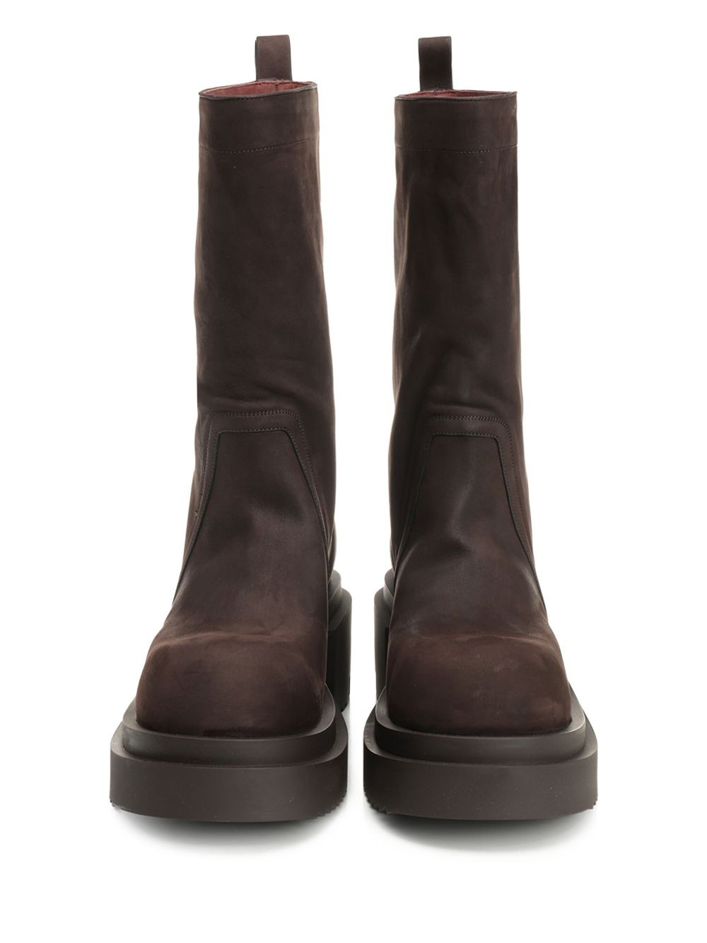 60mm platform leather boots - 3