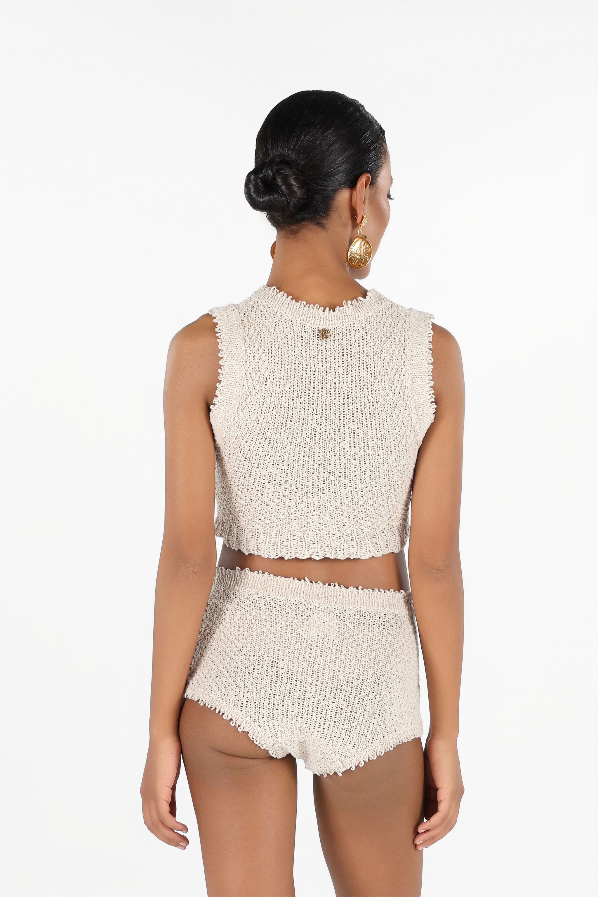 Ivory Textured Knit Top - 4