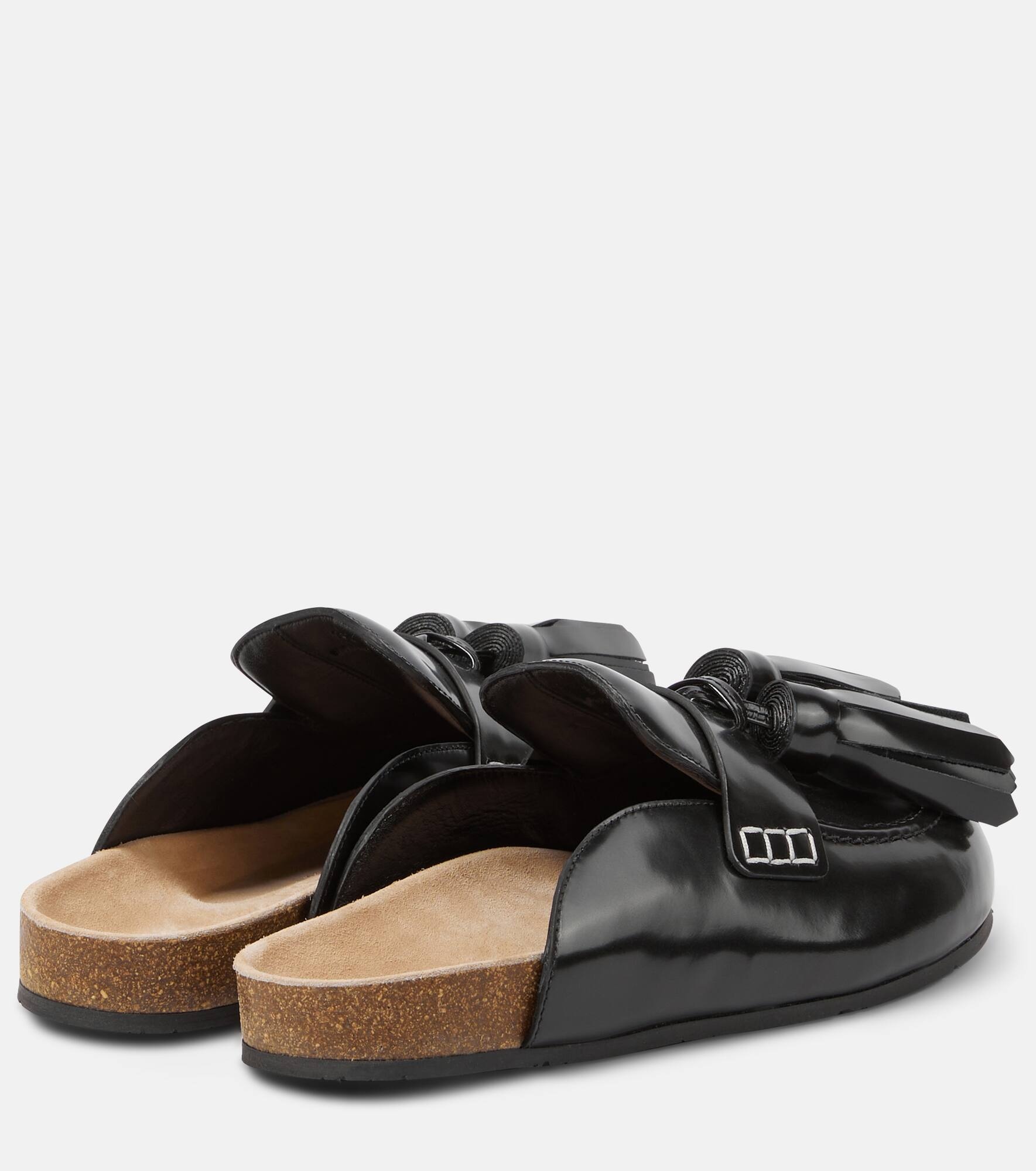 Tasseled leather mules - 3