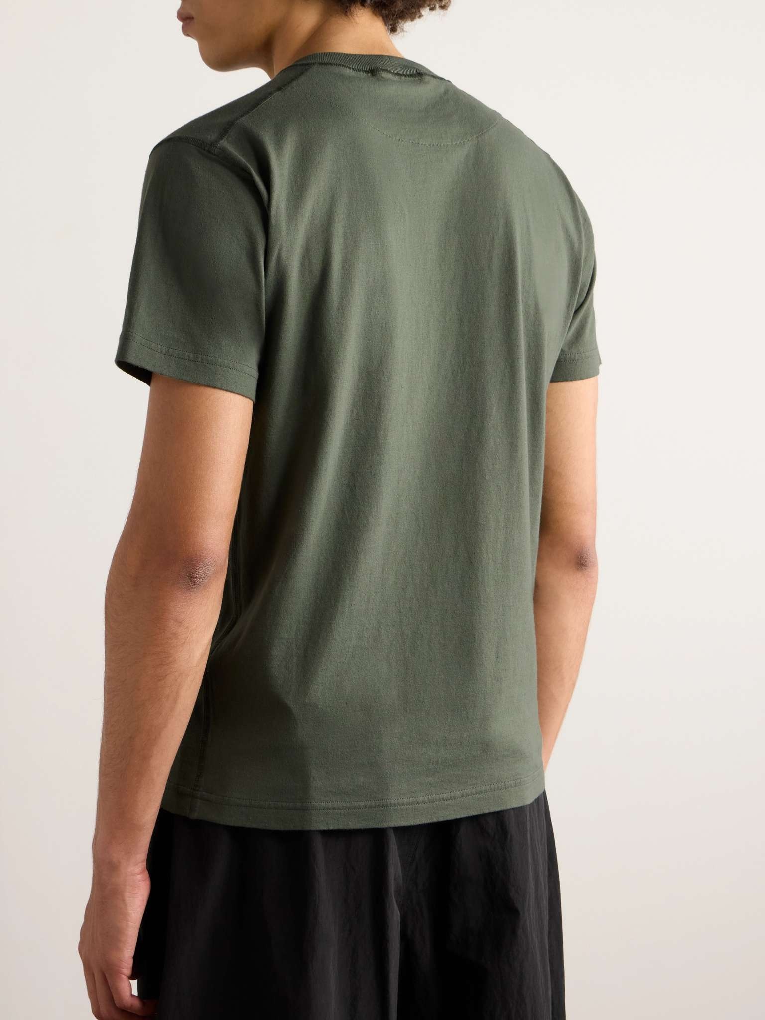Logo-Appliquéd Garment-Dyed Cotton-Jersey T-Shirt - 4