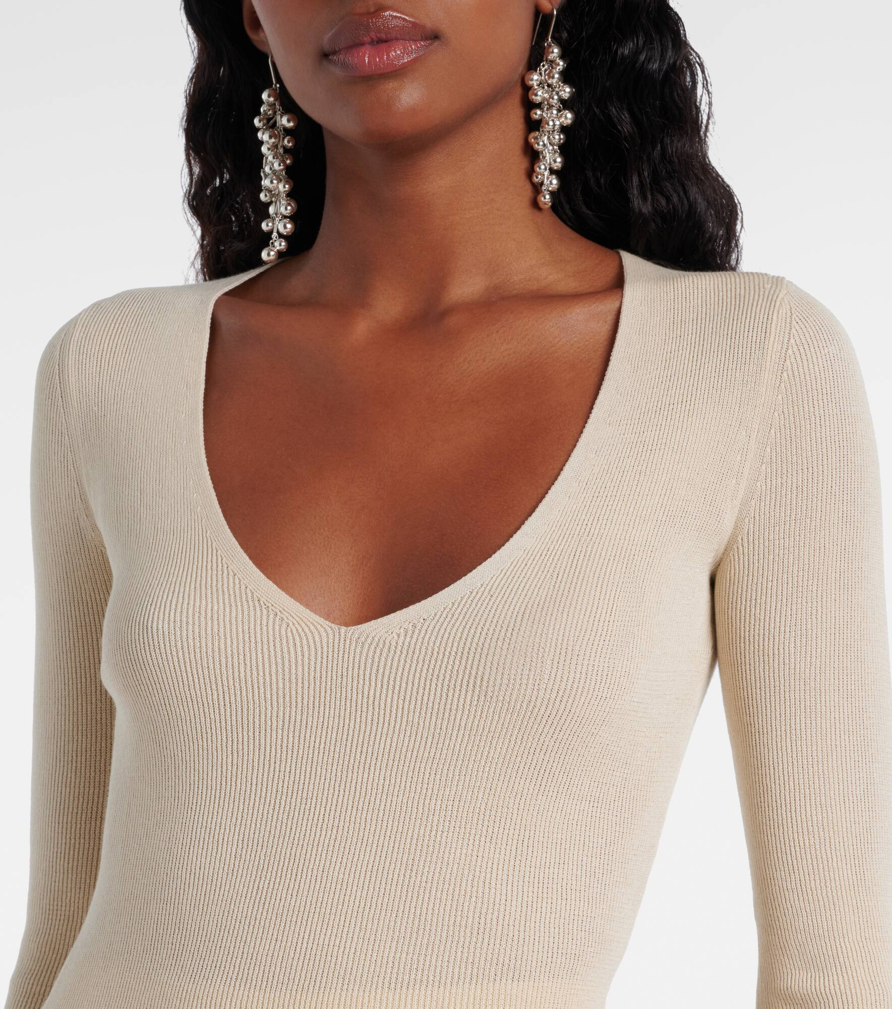 Felicia knitted cotton-blend top - 4