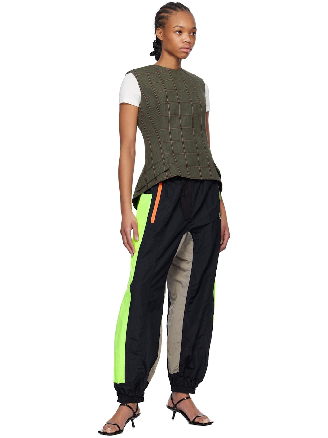 Multicolor Textured Nylon Track Pants - 4