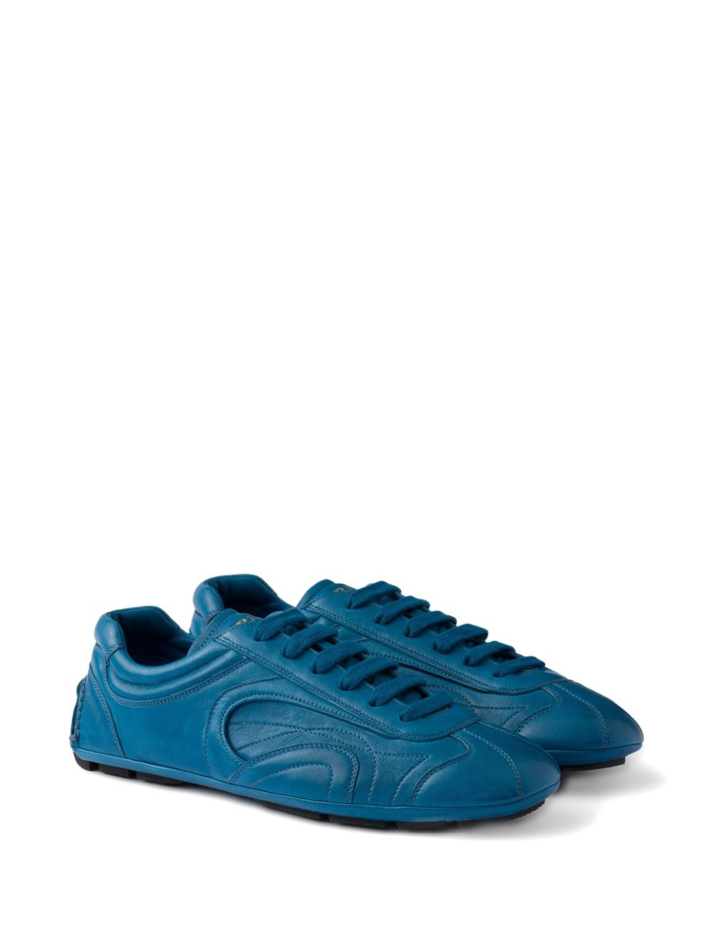 Antiqued leather sneakers - 2
