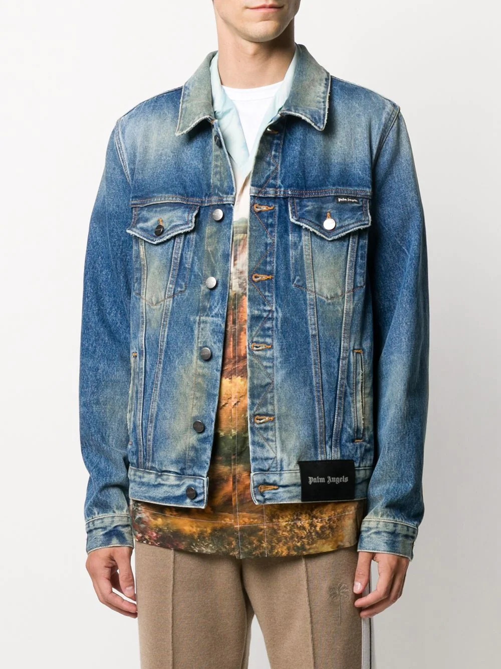 College Eagle print denim jacket - 4