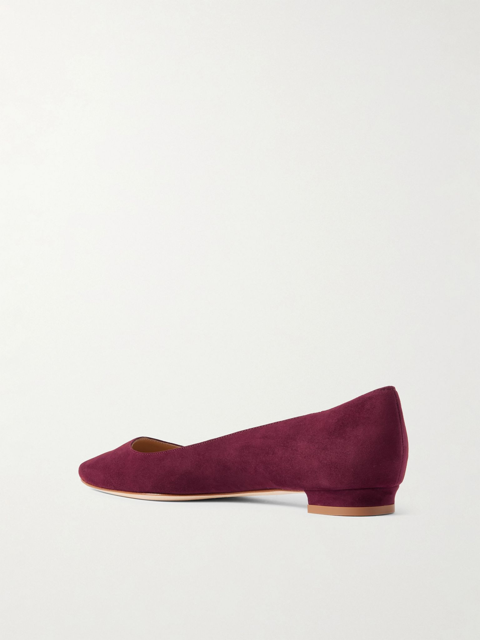 BB suede ballet flats Burgundy - 3