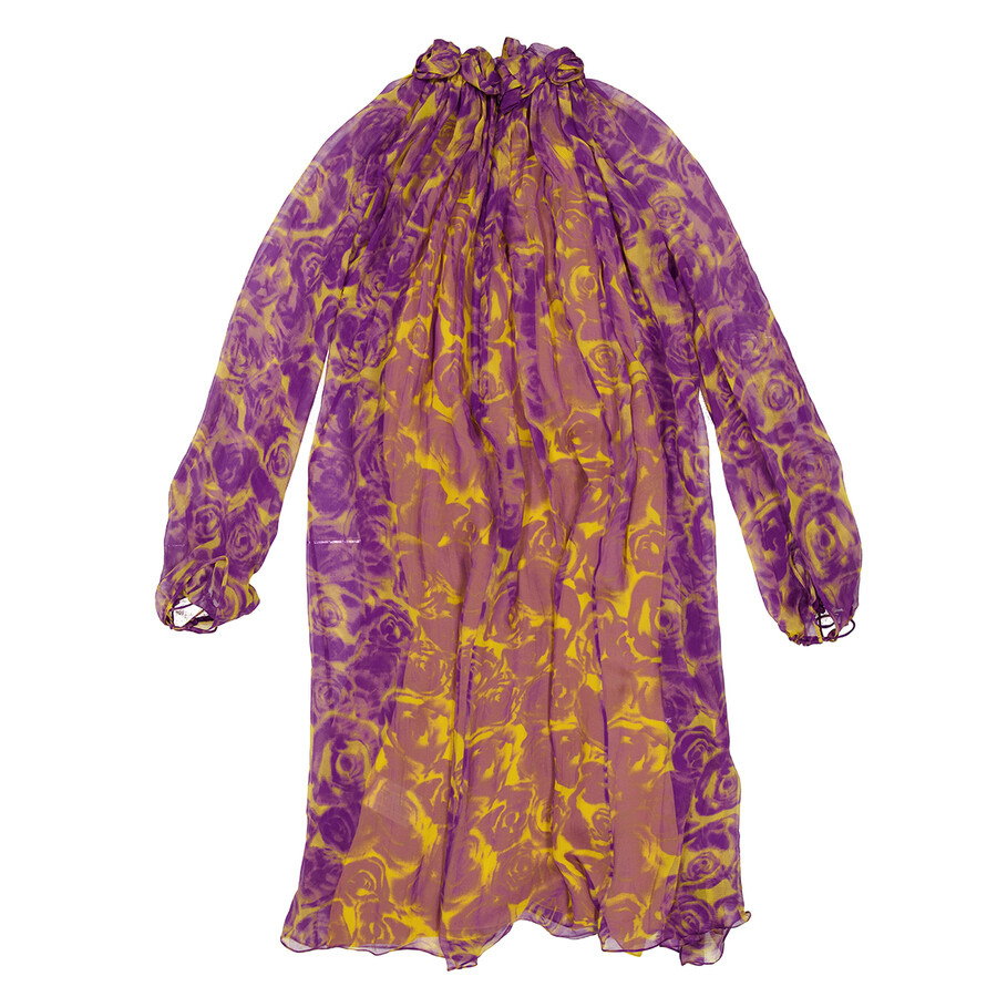 Burberry Rose Print Silk Dress - 8