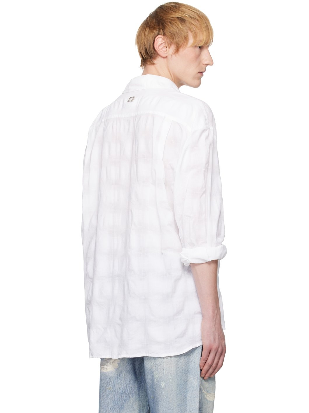 White Crinkle Shirt - 3