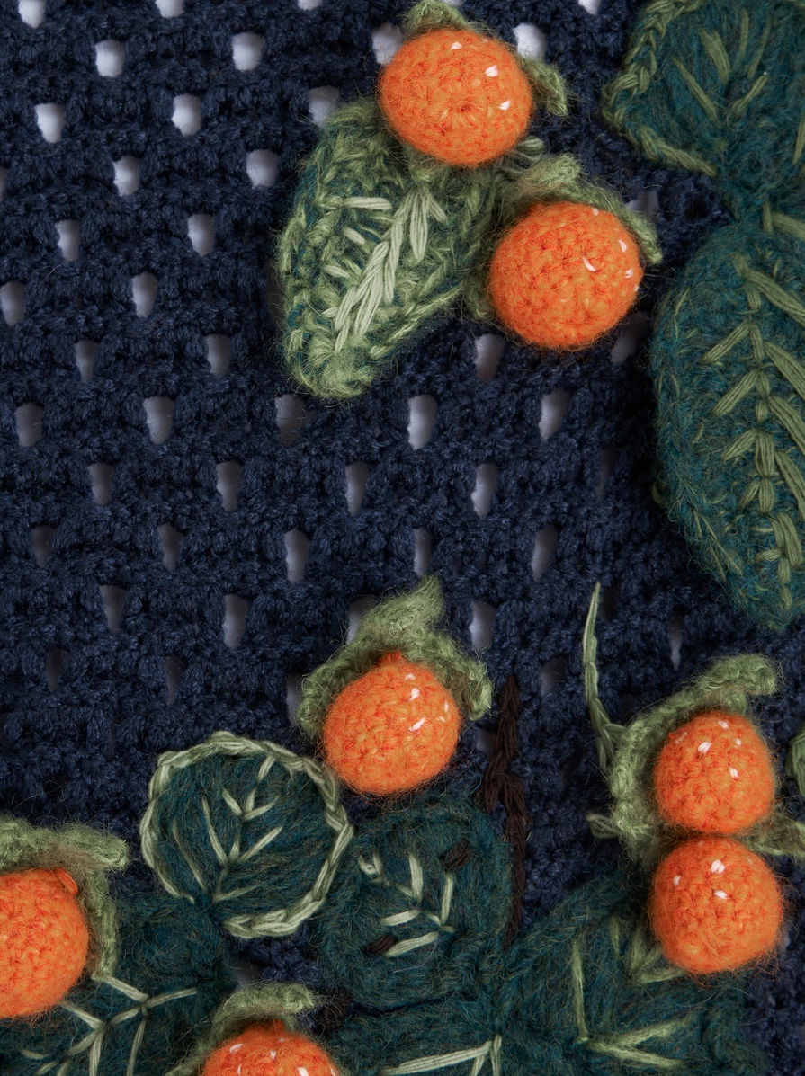 TRICOT ROUND NECK JUMPER WITH FLOWERS - 7