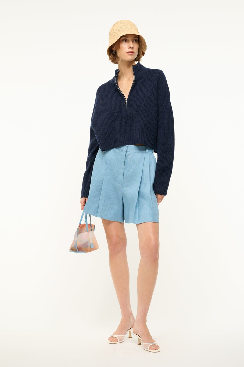 STAUD STAUD CRUZ LINEN SHORT SLATE BLUE outlook