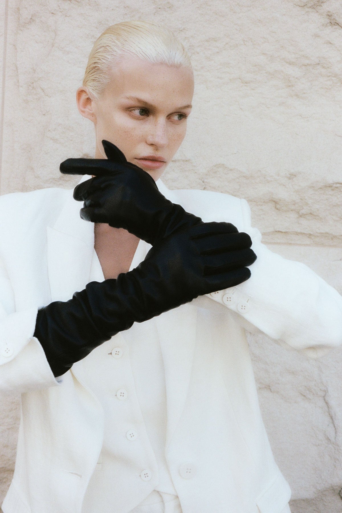 Leather Gloves - Black - 3