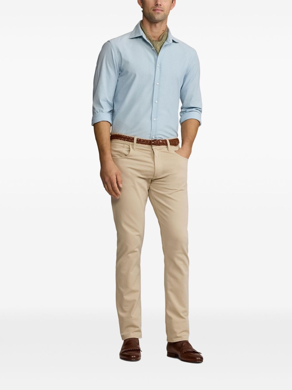 logo-embroidered shirt - 2