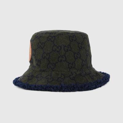 GUCCI GG wool hat with faux fur outlook