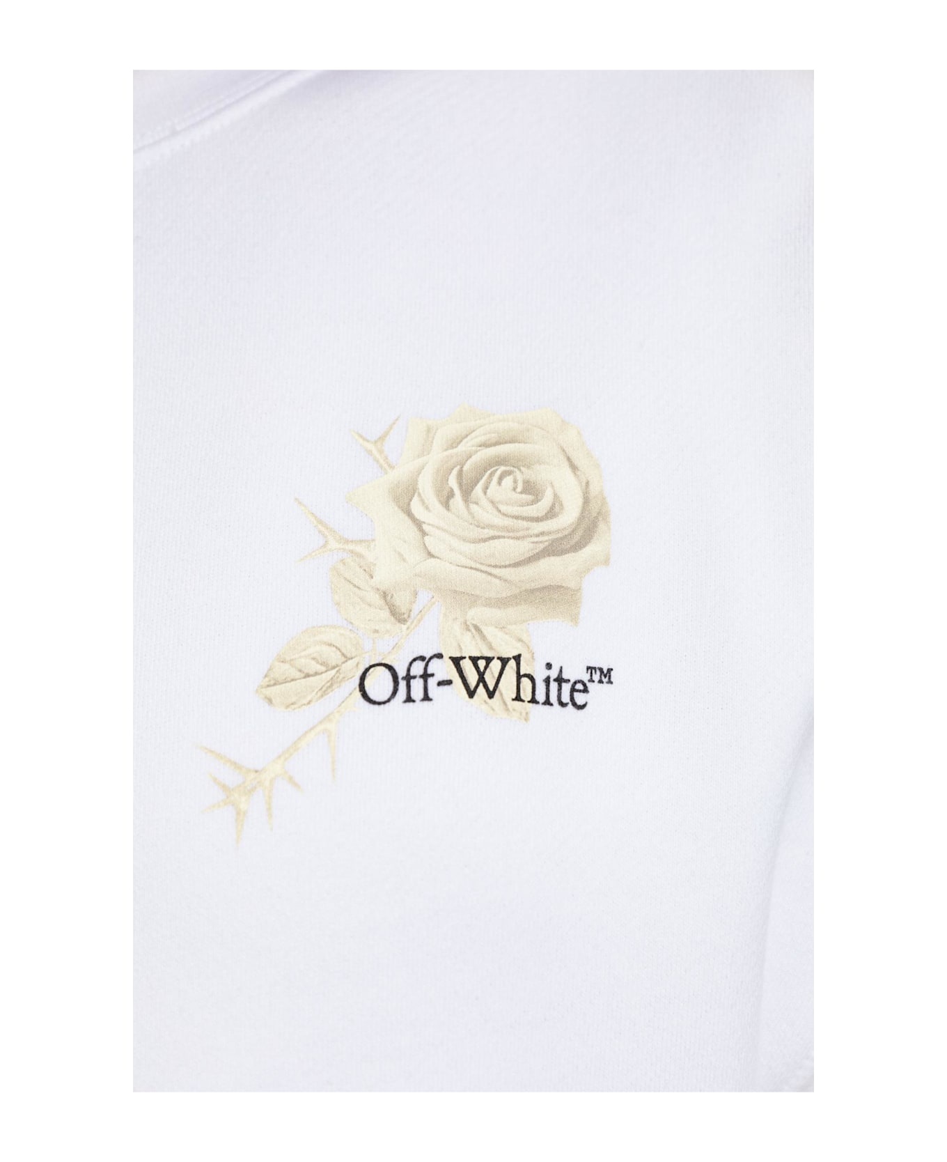 Off-white Cropped Sweatshirt With Print - 5