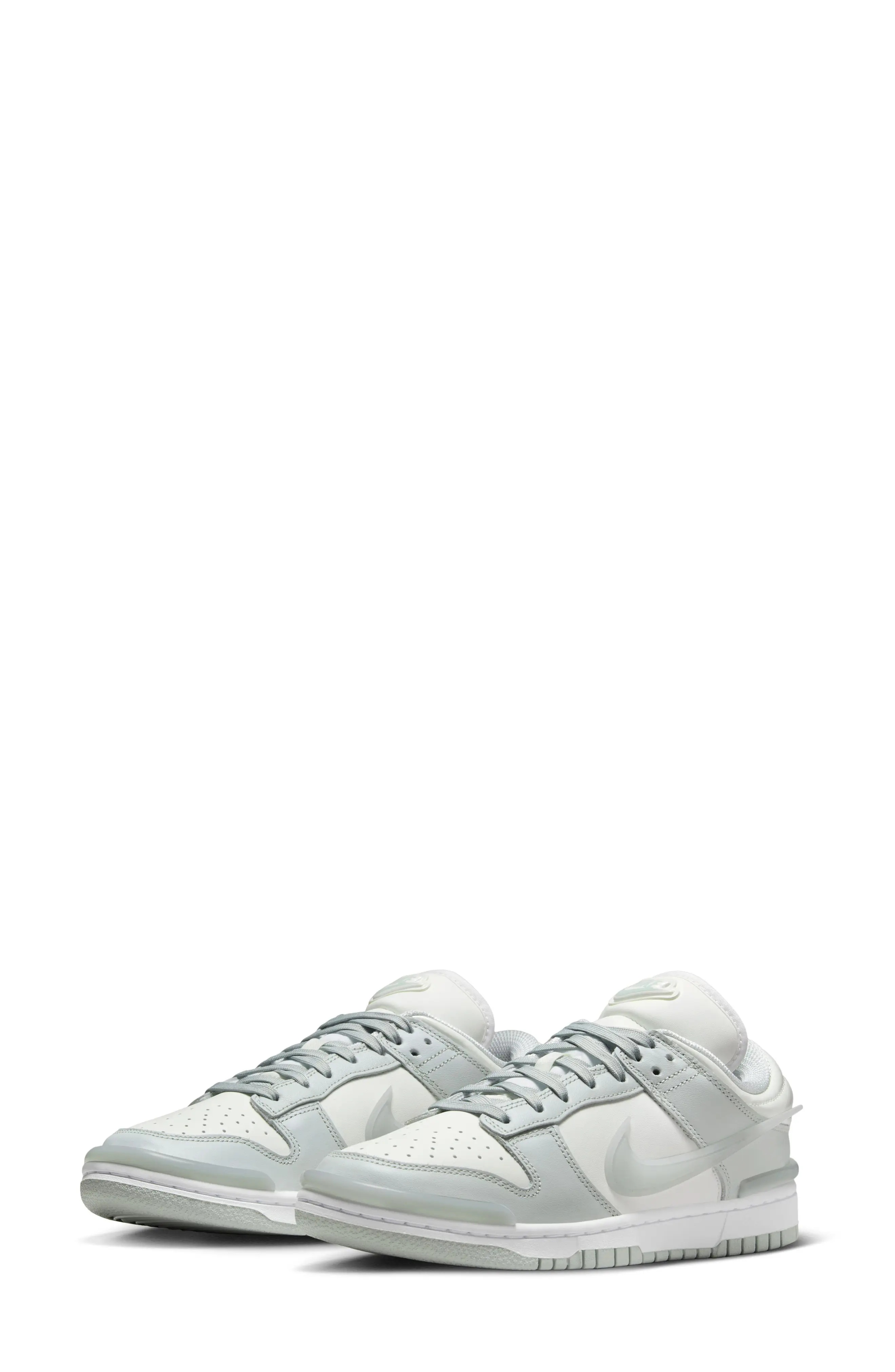 Dunk Low Twist Sneaker in Light Silver/White - 2