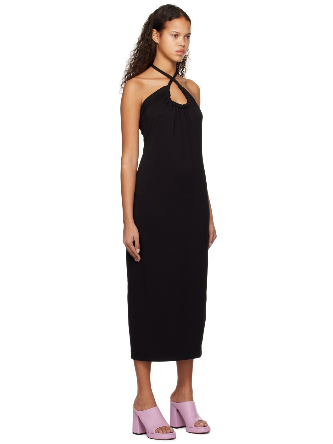 Black Proenza Schouler White Label Halter Maxi Dress - 2