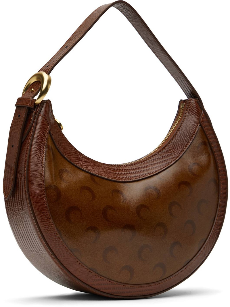 Marine Serre Brown Moon Airbrushed Leather Eclips Bag outlook