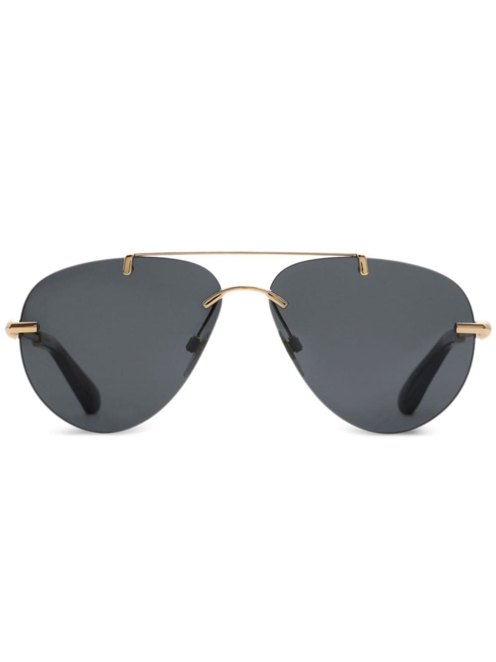 tortoiseshell-effect navigator-frame sunglasses - 2
