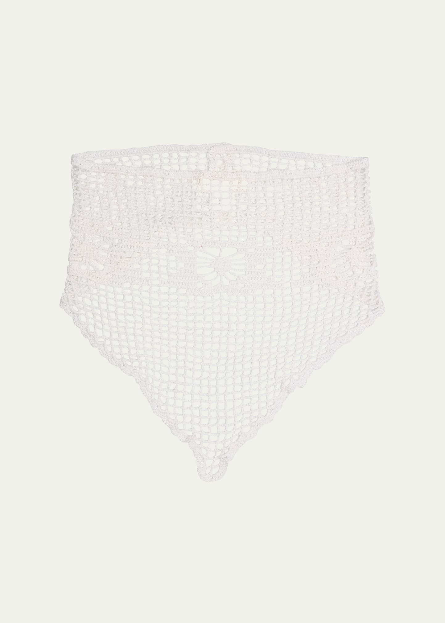 Doilie Crochet-Knit Bandana - 1