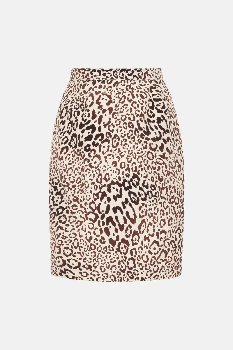 LEOPARD PRINT SKIRT - 1
