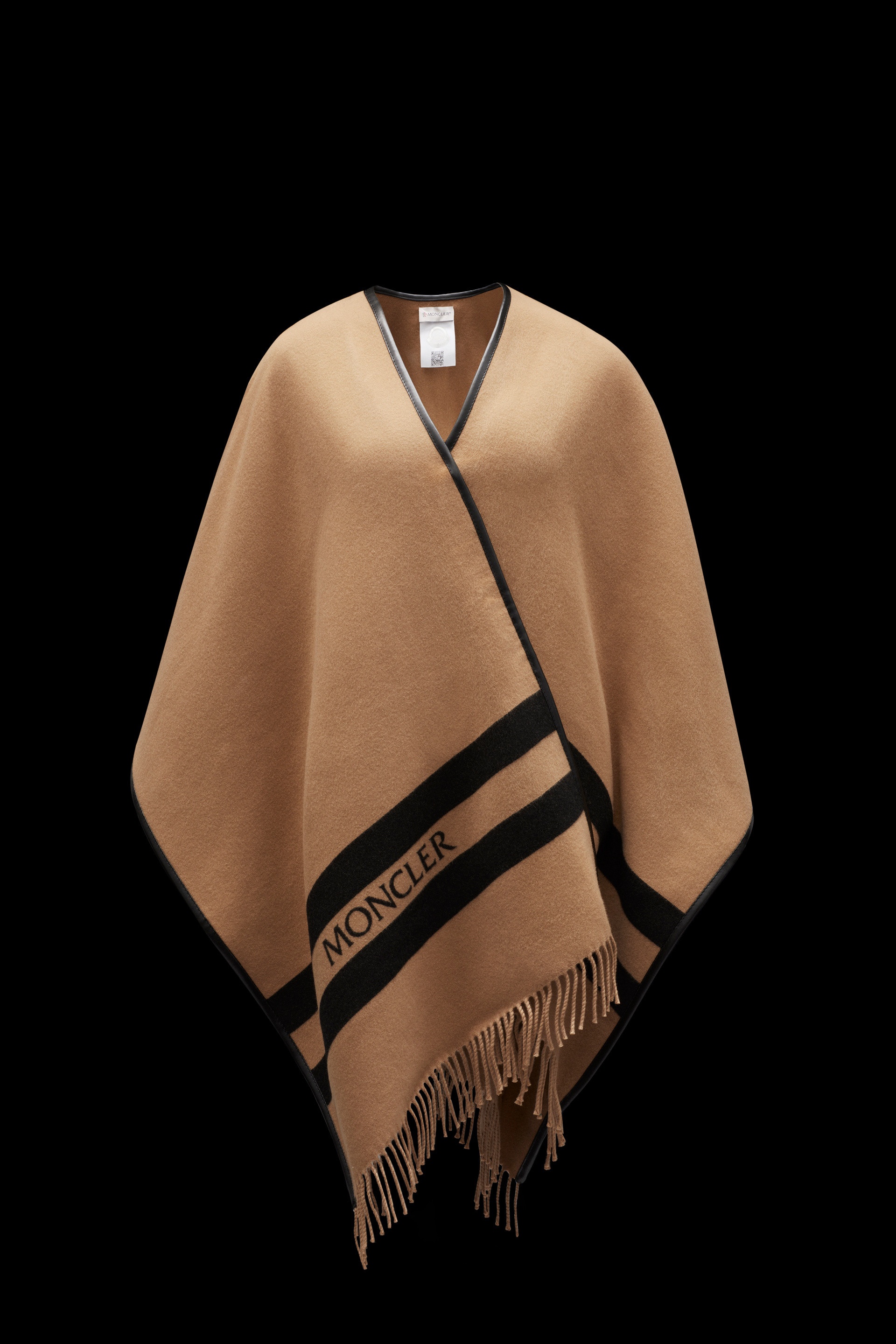 Wool Jacquard Poncho - 1