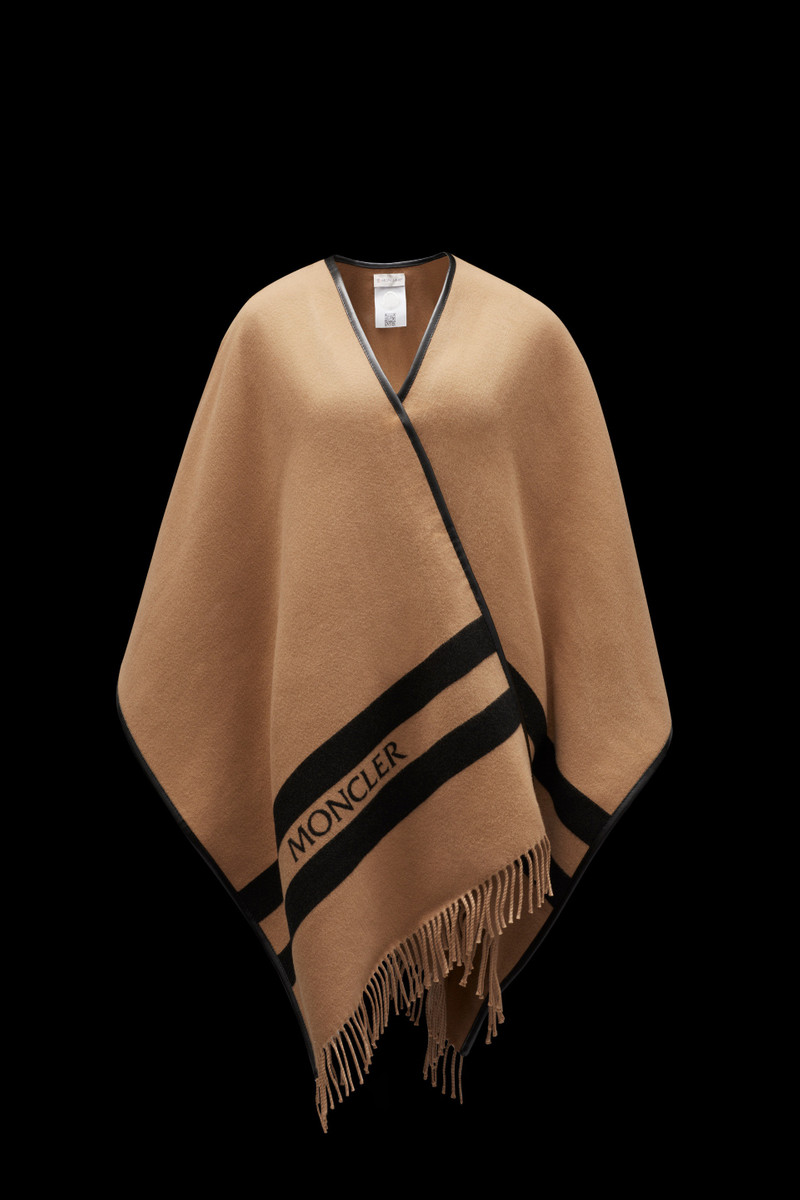Wool Jacquard Poncho - 1