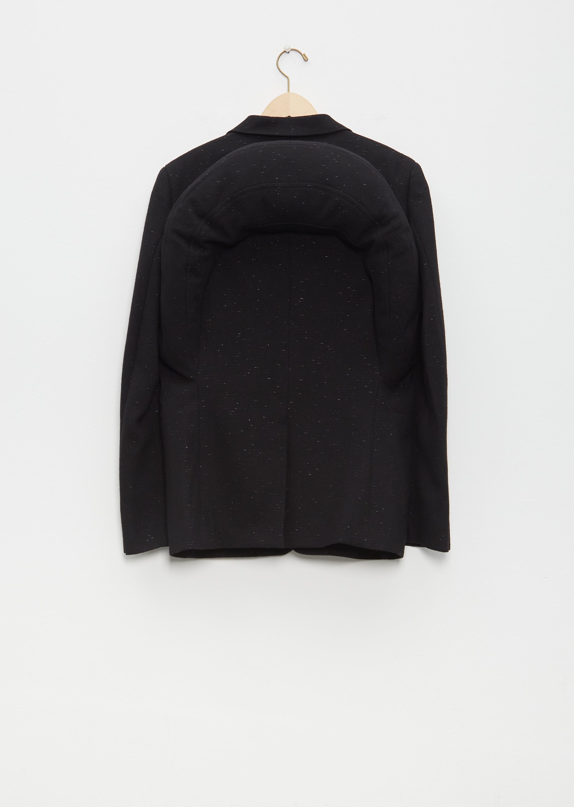 Wool Gabardine Crescent Yoke Blazer - 3