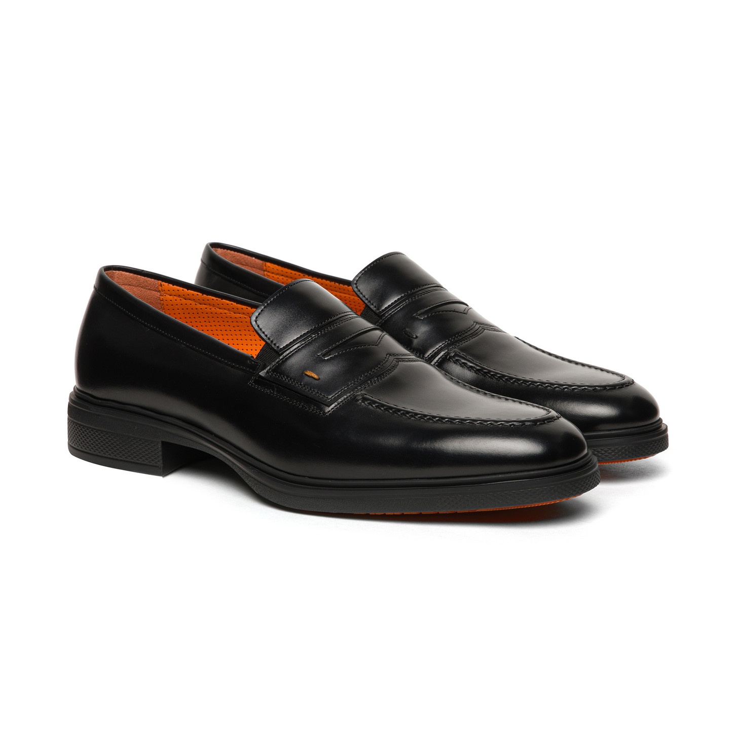Men's black leather Easy loafer - 3