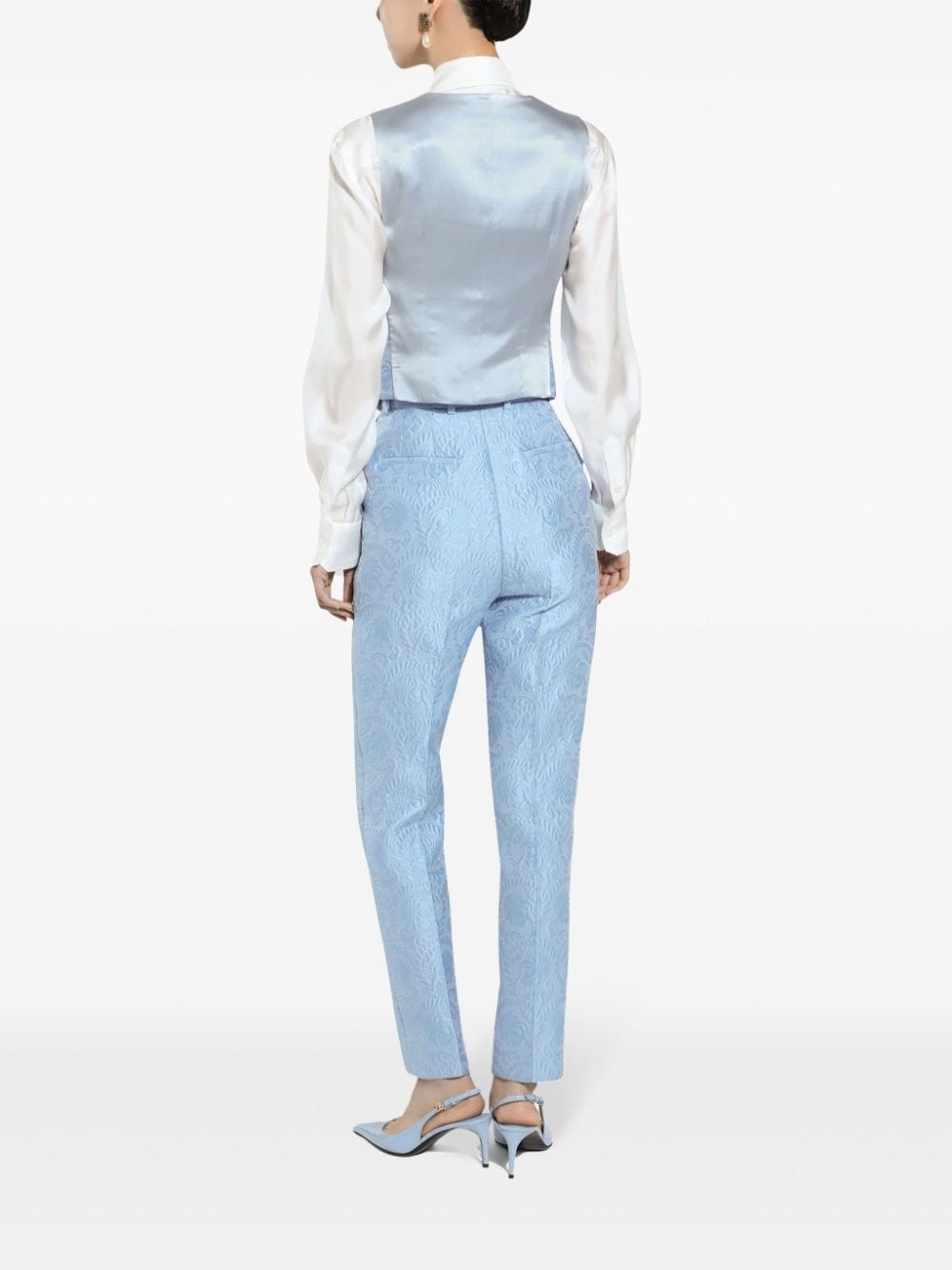 jacquard tailored trousers - 4