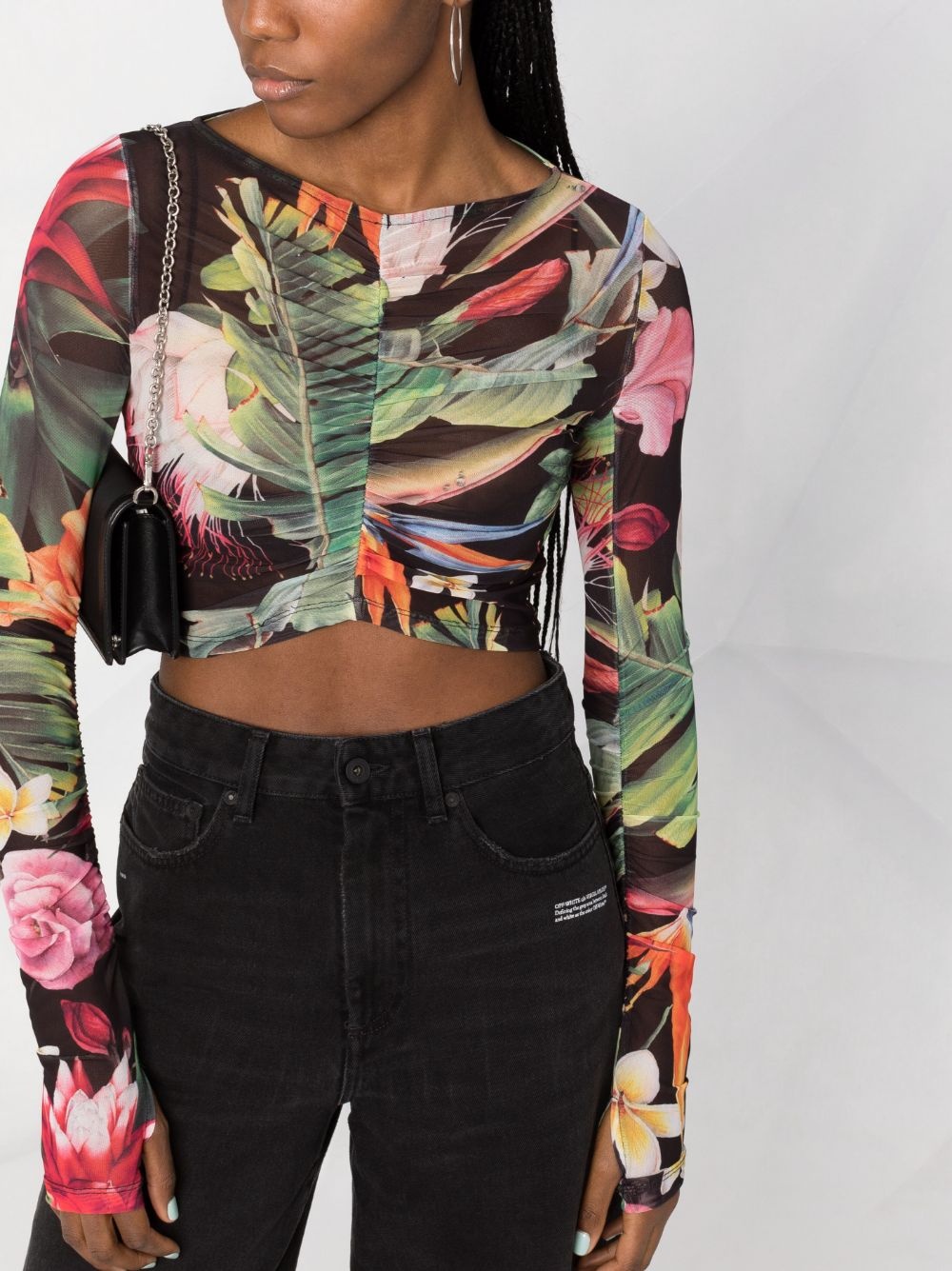 Flowers long-sleeve top - 5