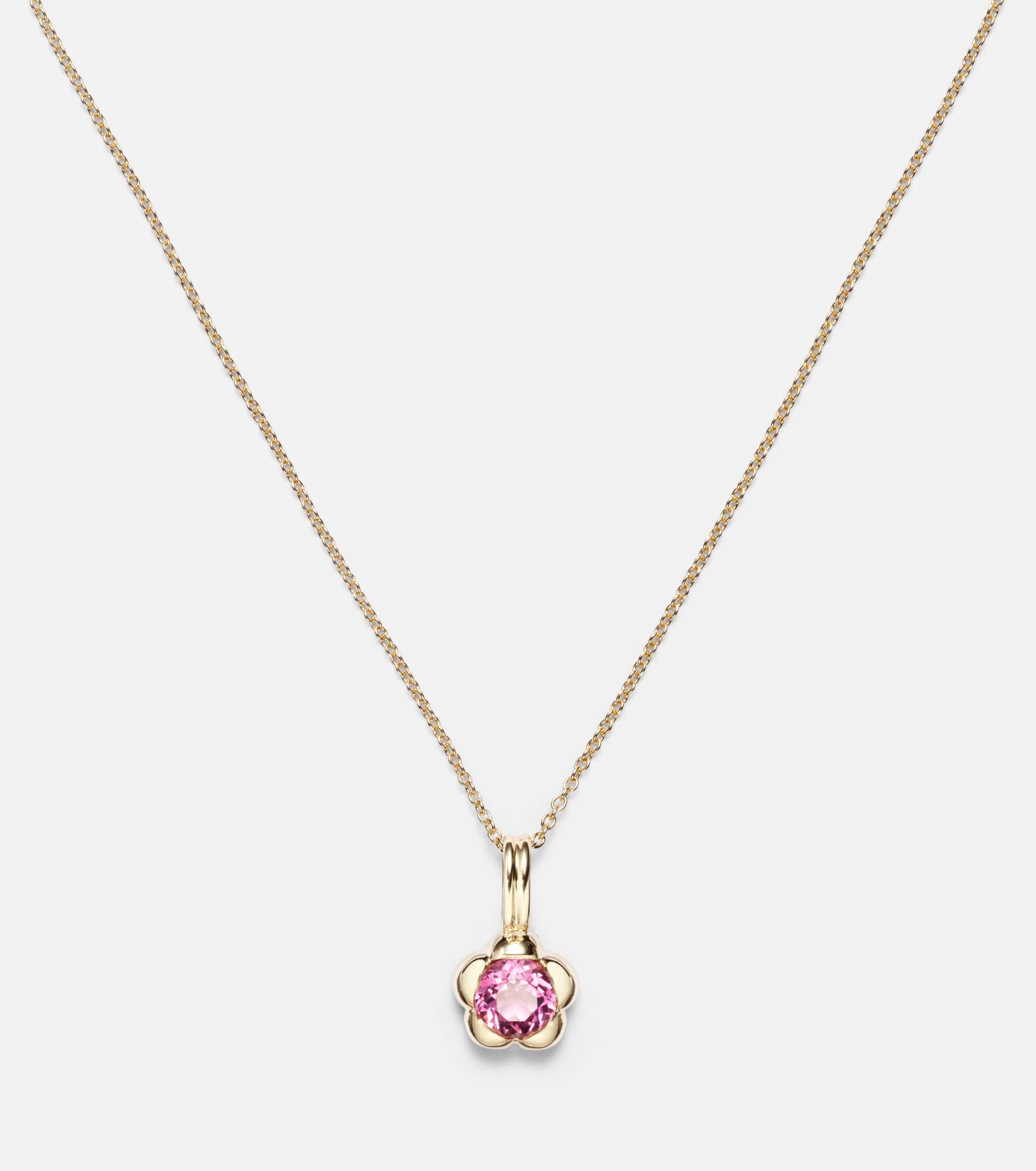 Festival 14kt gold necklace with tourmaline - 4