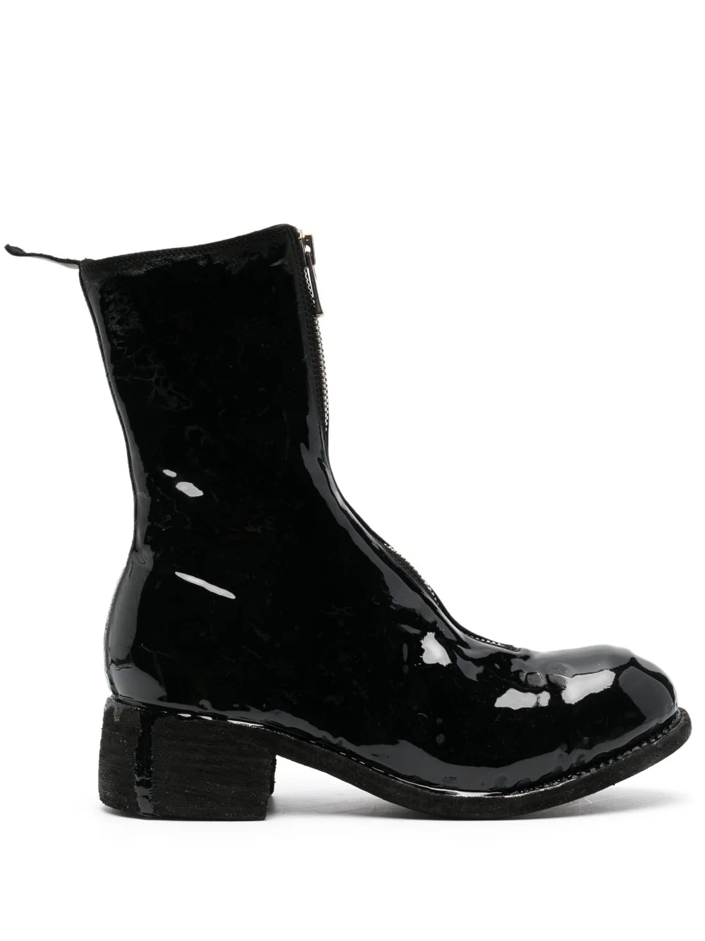 laminated leather boots - 1