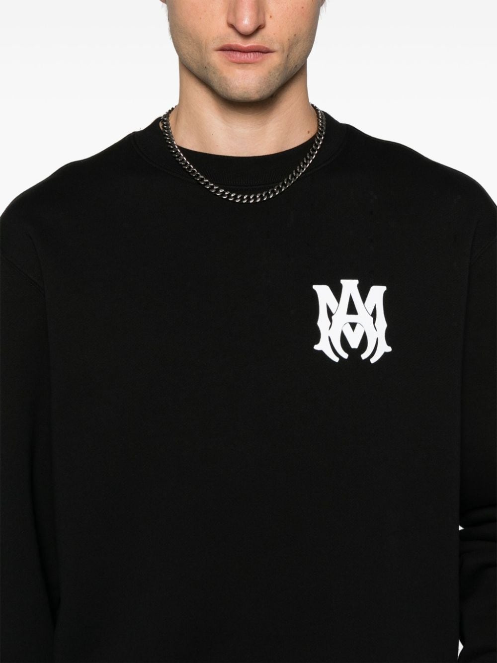 logo-print cotton sweatshirt - 5