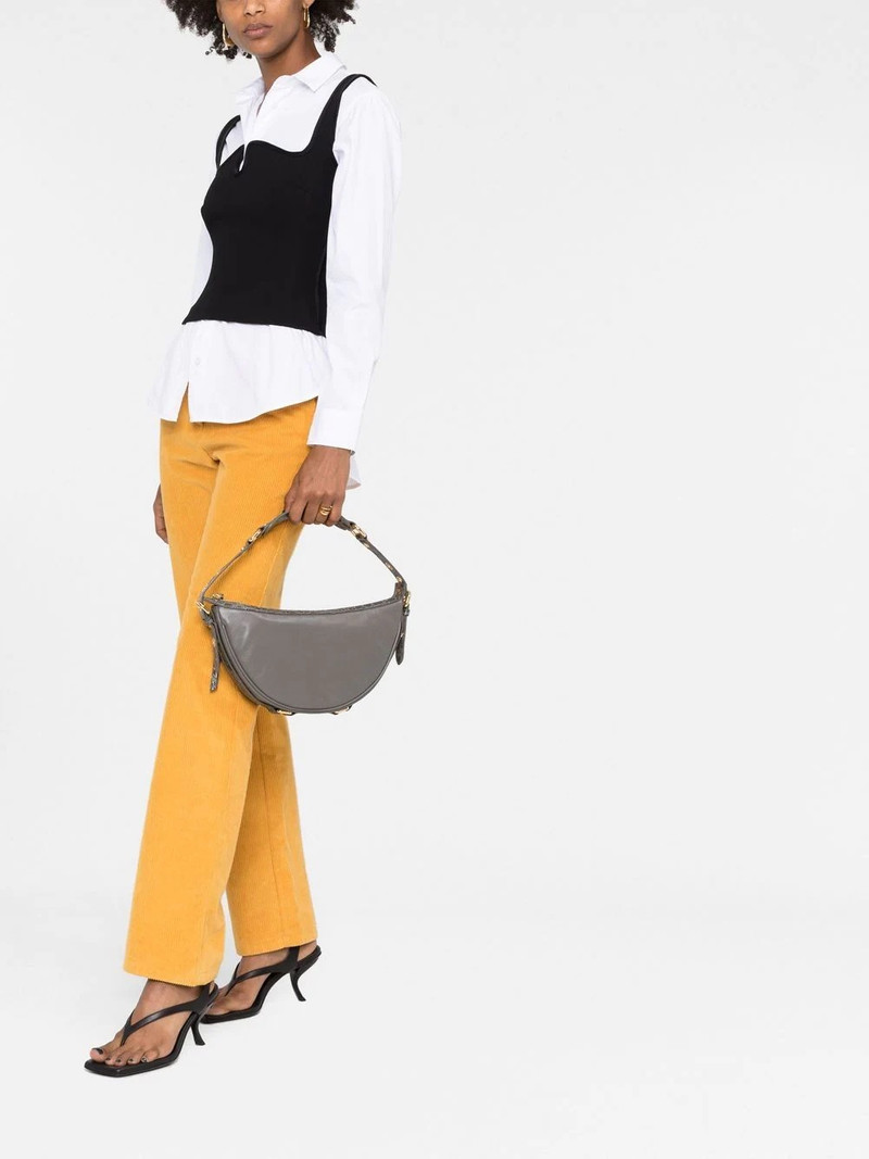 BY FAR zip-up curved shoulder bag outlook