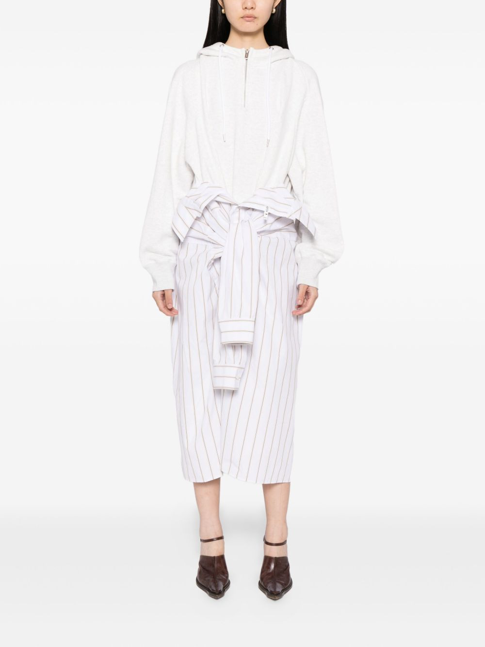 combined hoodie dress - 2